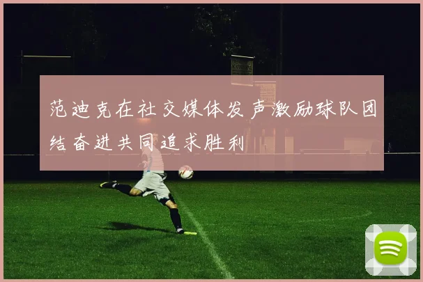 范迪克在社交媒体发声激励球队团结奋进共同追求胜利